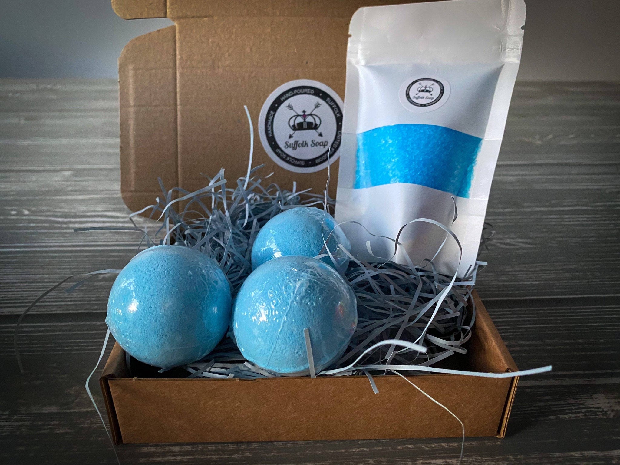 Ocean Mini Gift Set - Epsom Bath Salt & 3 x Mini Bath Bombs