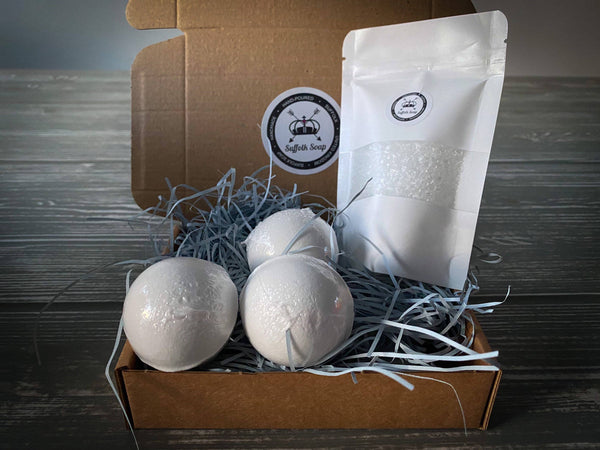 Coconut & Lime Mini Gift Set - Epsom Bath Salt & 3 x Mini Bath Bombs