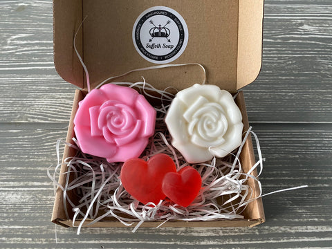 Roses & Heart Soap Valentines Gift Set